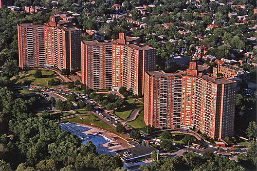 Aerial photography view of Skyview  on the Hudson Condo development