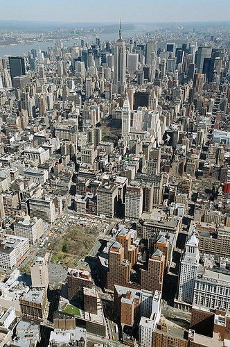 Aerial photo Union Square to George Washington Bridge