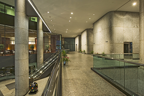The back lobby entrance at101 Park Ave., New York, NY