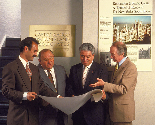 Castro Blanco executives review new office plans