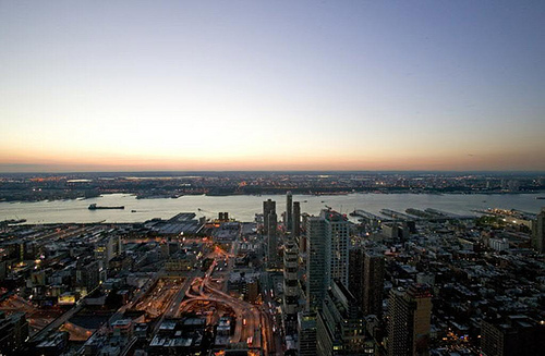 The view West from The New York Times.