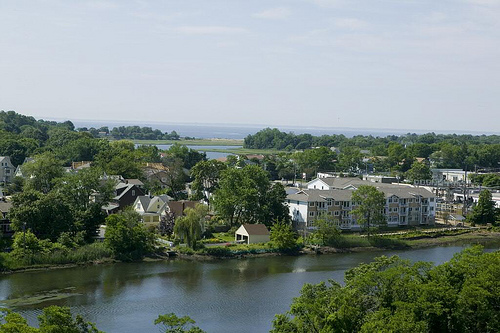 View from planned-for Hilton Hotel, Wytek Metro Project. I was hoisted 130 feet up on a crane to get this shot. The ad says &mdash; ÒThe view from our world-class office buildingÓ. This is how projects are marketed before being built.