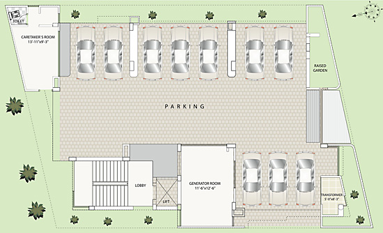 Shalizar Properties, Mohua Residence, Ground floor-level floor plan.